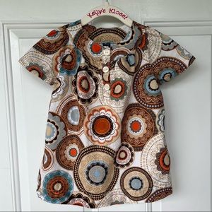 •GAP• Girl's Retro Floral Short Sleeved Dress - Size 5